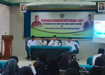 Inspektur Wilayah III Inspektorat Kemenag RI Berikan Pembinaan ASN Kemenag Sampang