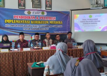 Beri Penguatan pada Pelatihan Implementasi Kurikulum Merdeka Guru MI se-Kecamatan Camplong, Ini Pesan Kasi Pendma Kemenag Sampang